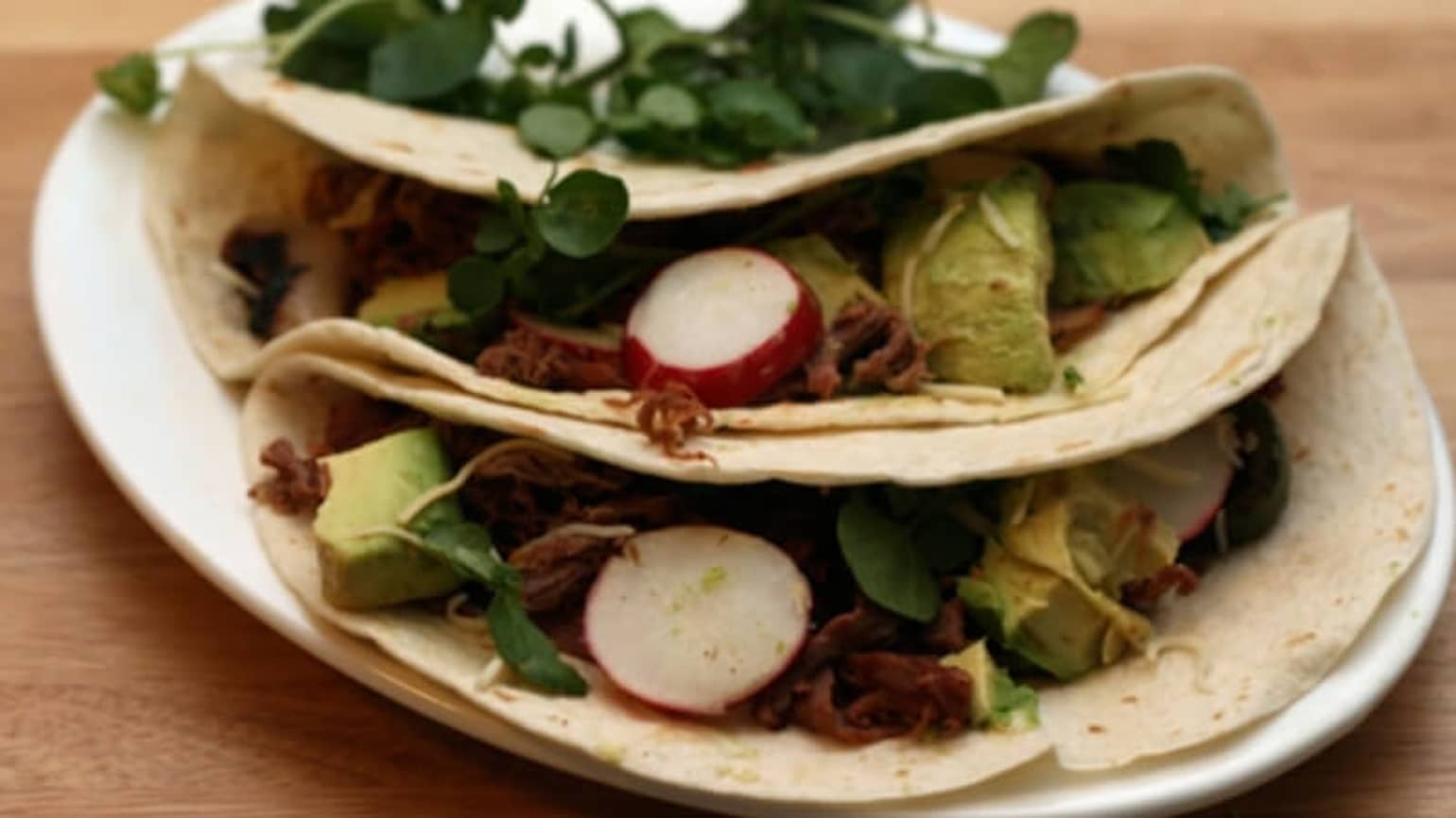 Tacos Au Boeuf Grillé Et À La Salade